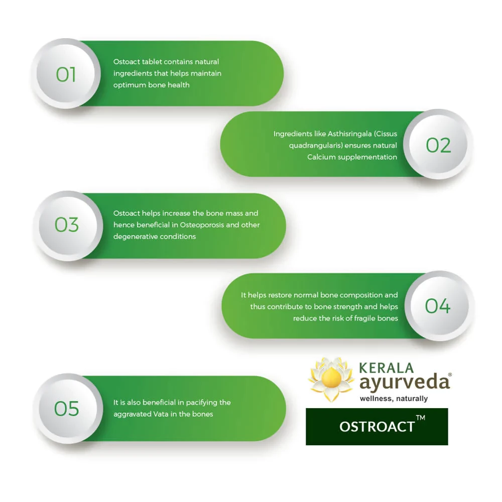 Kerala Ayurveda Ostoact Tablets, 100 Tablets-4.webp